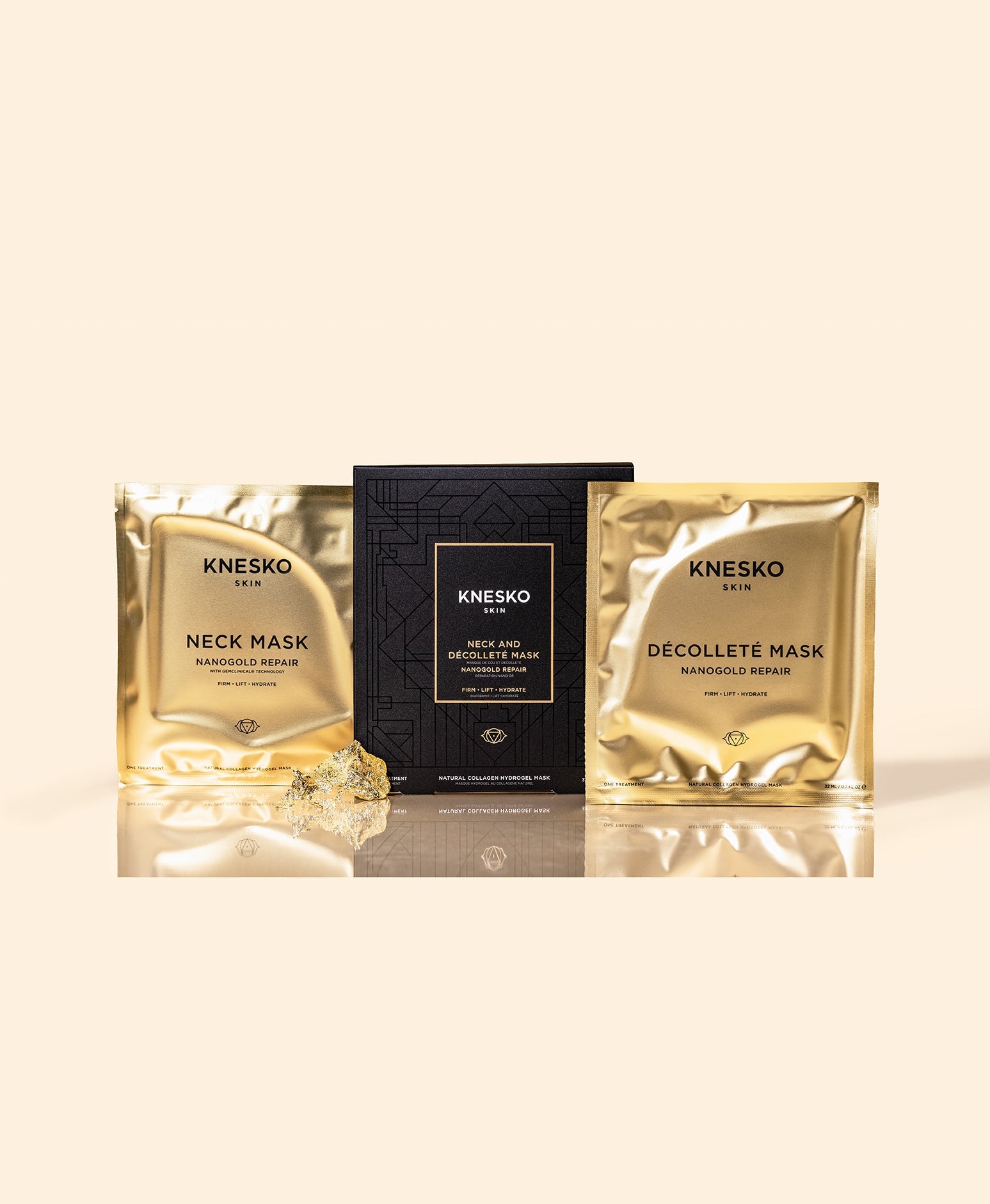 Gold Repair Neck and Decollete Mask Combo